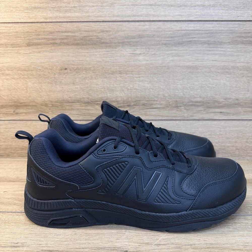 New Balance 857v3 Slip Resistant Shoes Men Size 17 4E Black Leather Work Sneaker